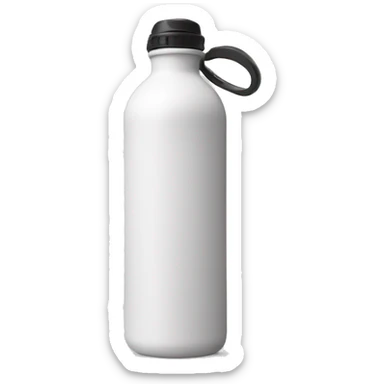 white water bottle with handle on top sticker
