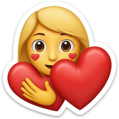 un emoji tosiendo corazones por la boca sticker