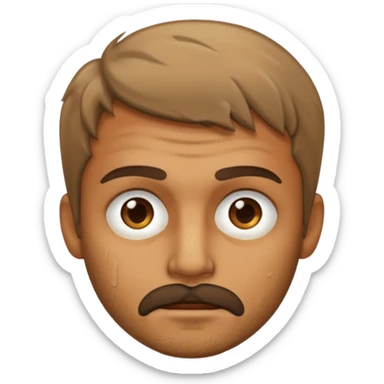 man with dirty face sticker