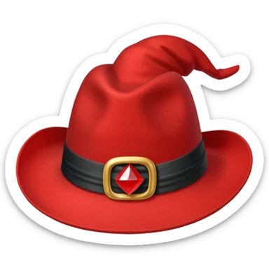Chat avec un nœud rouge et un chapeau de magicien sticker