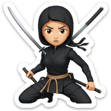 ninja woman chaos coordinator sticker