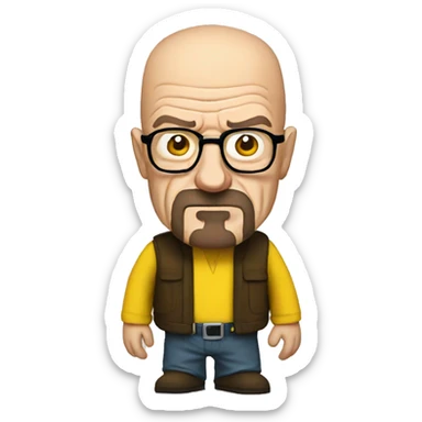 walter white as a minion sticker