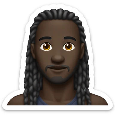 darkskin handsome dread head grown man sticker