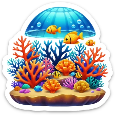 Coral Reef Treasure sticker
