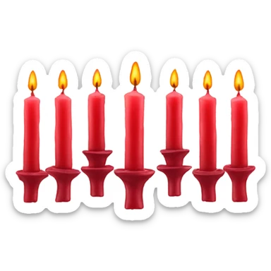Red Christmas candles  Schwibbogen sticker
