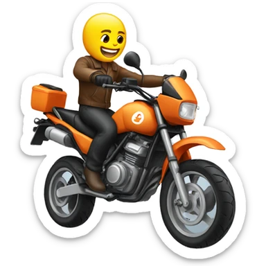 a motorbike doing wheeling sticker