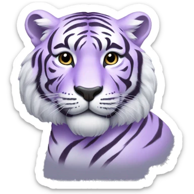 pastel purple tiger sticker