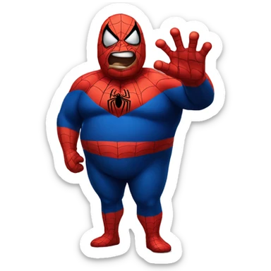 Fat fat fat spiderman sticker