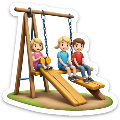 Seesaw at a play ground sticker