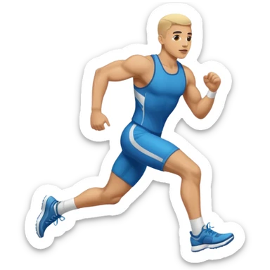 light skin man running sticker