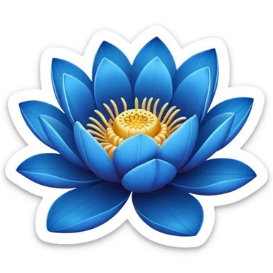 Blue lotus sticker