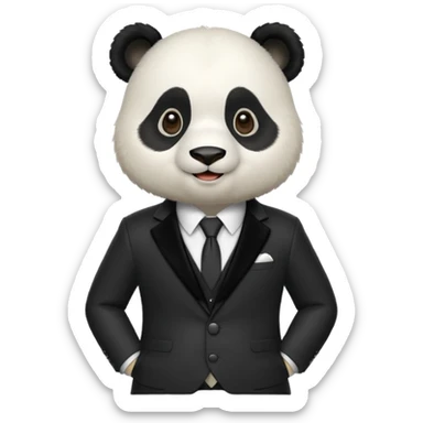 Panda in a suit sticker