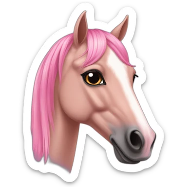 fleabitten arabian horse pink snip on nose sticker