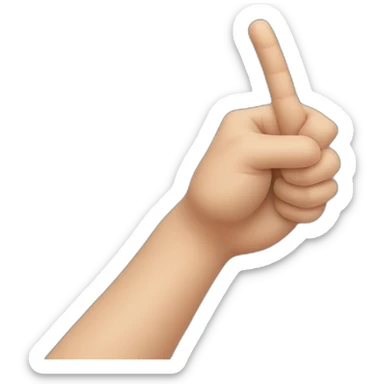 arm forefinger sticker