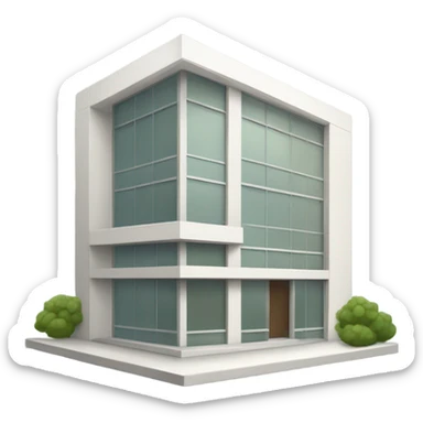 modern small building sticker