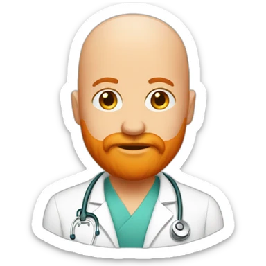 Bald-doctor-orange beard sticker