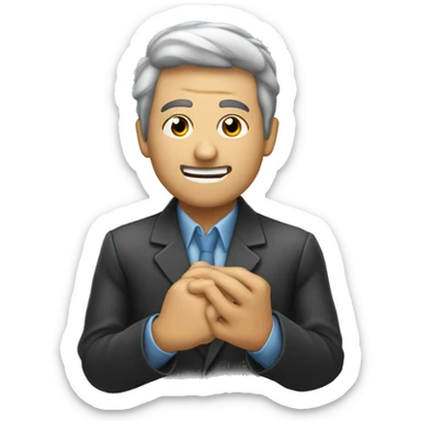 Manos aplaudiendo soltando brillos sticker