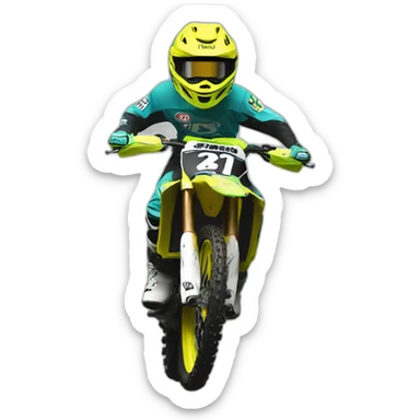 Hakimi player off motocross sticker
