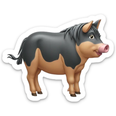 Donald trump chevauchant un cochon sticker