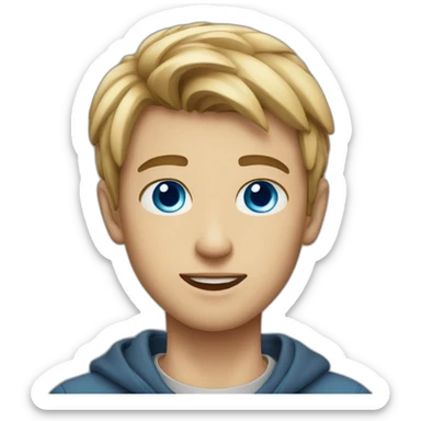 Young men with blue eyes sticker