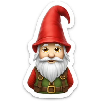 A gnome in a red hat sticker