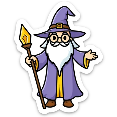 Me as a wizard sticker