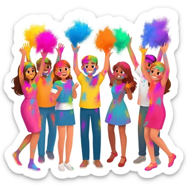 Holi sticker