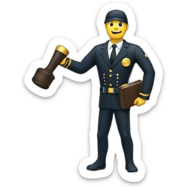 Scuba diving judge holding gavel sticker