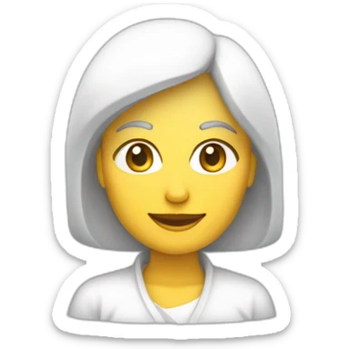 Un taxi blanco conducido por una mujer pelirroja saludando sticker