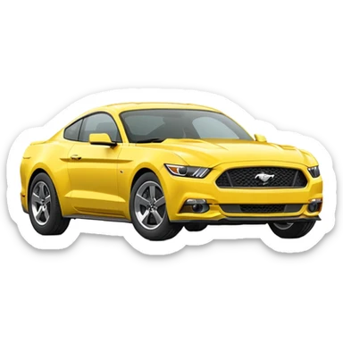 Create a ford mustang 309 emoji in yellow colour  sticker