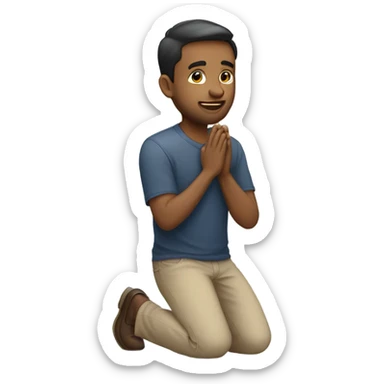 🧍🏻‍♂️Guy standing emoji but he’s getting down on one knee sticker