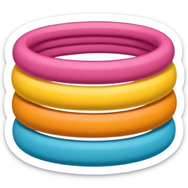 hair tie for tying hair，colourful，三根叠在一起，交错着叠 sticker