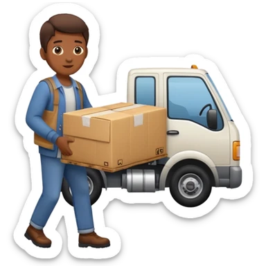 unloading a truck sticker