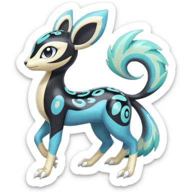 Meloetta-Nargacuga-Pokémon-Fakémon-creature sticker