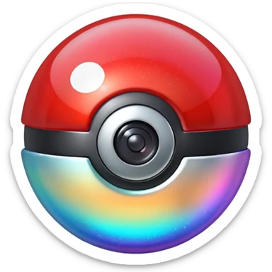 glitter pokebola sticker