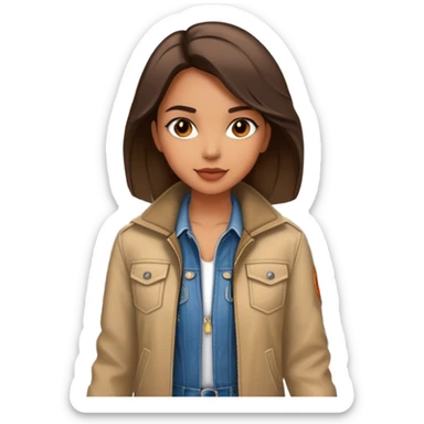 girl walking in nyc sticker