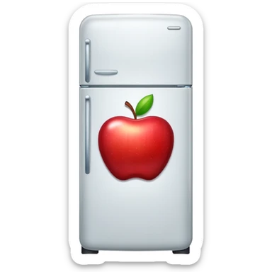 refrigerator emoji in style of aple sticker