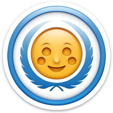 Un check blanco con el fondo azul y dentro de un circulo sticker