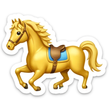 Golden horse shore sticker
