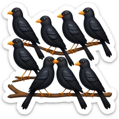 Black Birds sticker