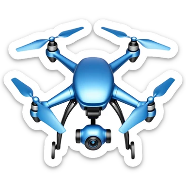 a blue drone sticker