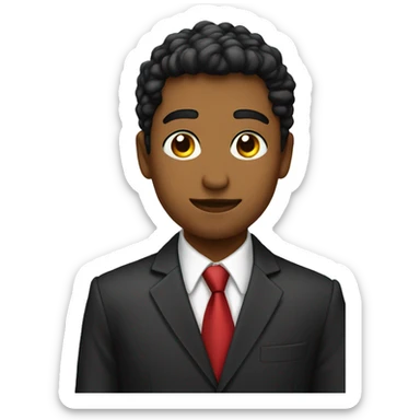 joven con anteojos y traje sticker