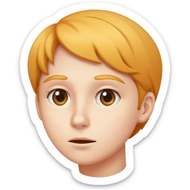 question mark with a person appearing behind, curious expression sticker