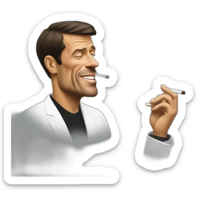 Tony robbins smoking sticker