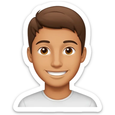 portrait of a young man sticker