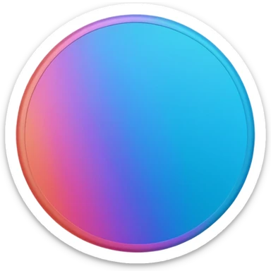 
coin color in in gradient of turquoise, blue, pink, purple, and coral metal texture
Rotate coin 90 degree  3d effect sticker