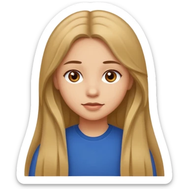 Saçı uzun kız  sticker