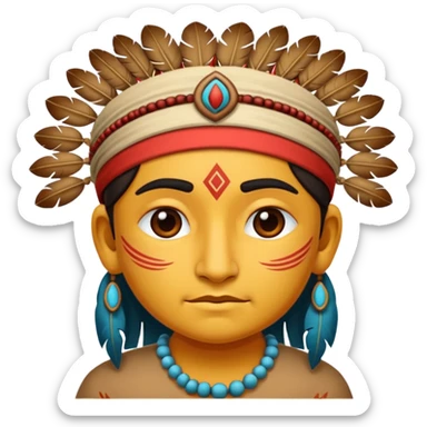 An apach indian emoji respectful sticker