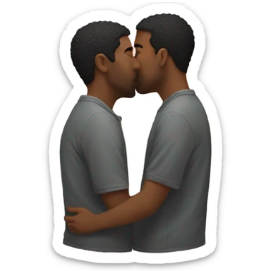 Two guys kissing  sticker