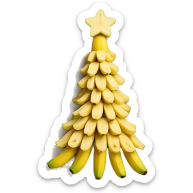 Christmas tree made out of bananas sticker